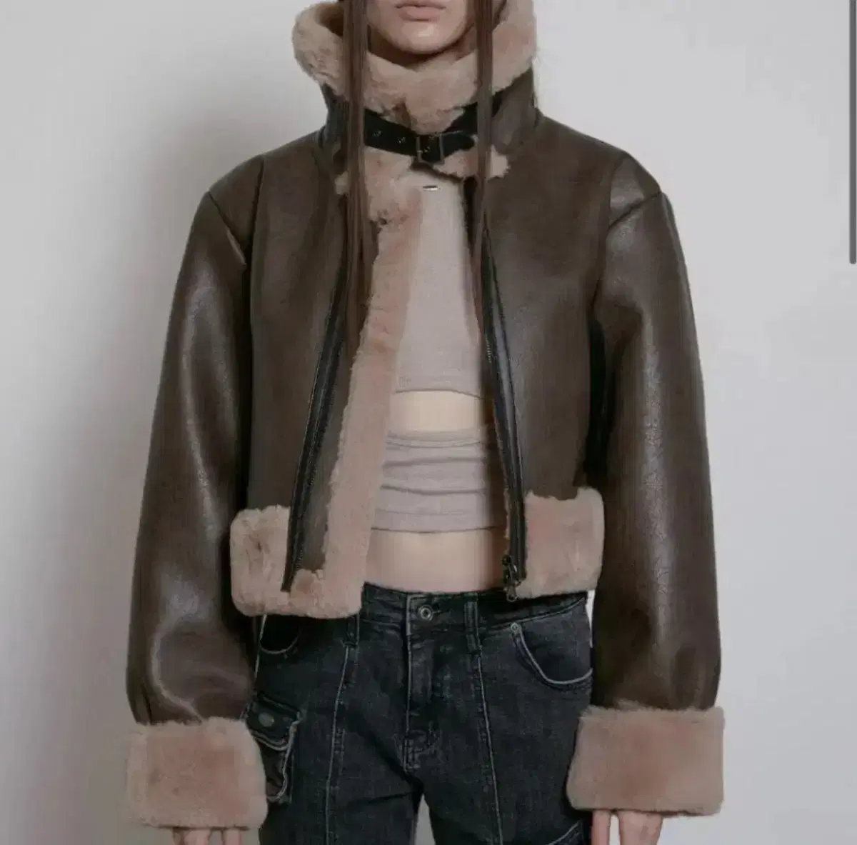 ジャケット・アウター Bohemian seoul leather blouson jumper BOHEMSEO(ボヘミアンソウル) アウター(レディース) - 海外通販の